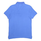 NIKE Mens Blue Short Sleeve Plain Polo Shirt M Cotton Sports Casual Top