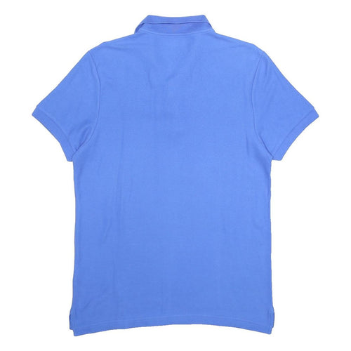 NIKE Mens Blue Short Sleeve Plain Polo Shirt M Cotton Sports Casual Top
