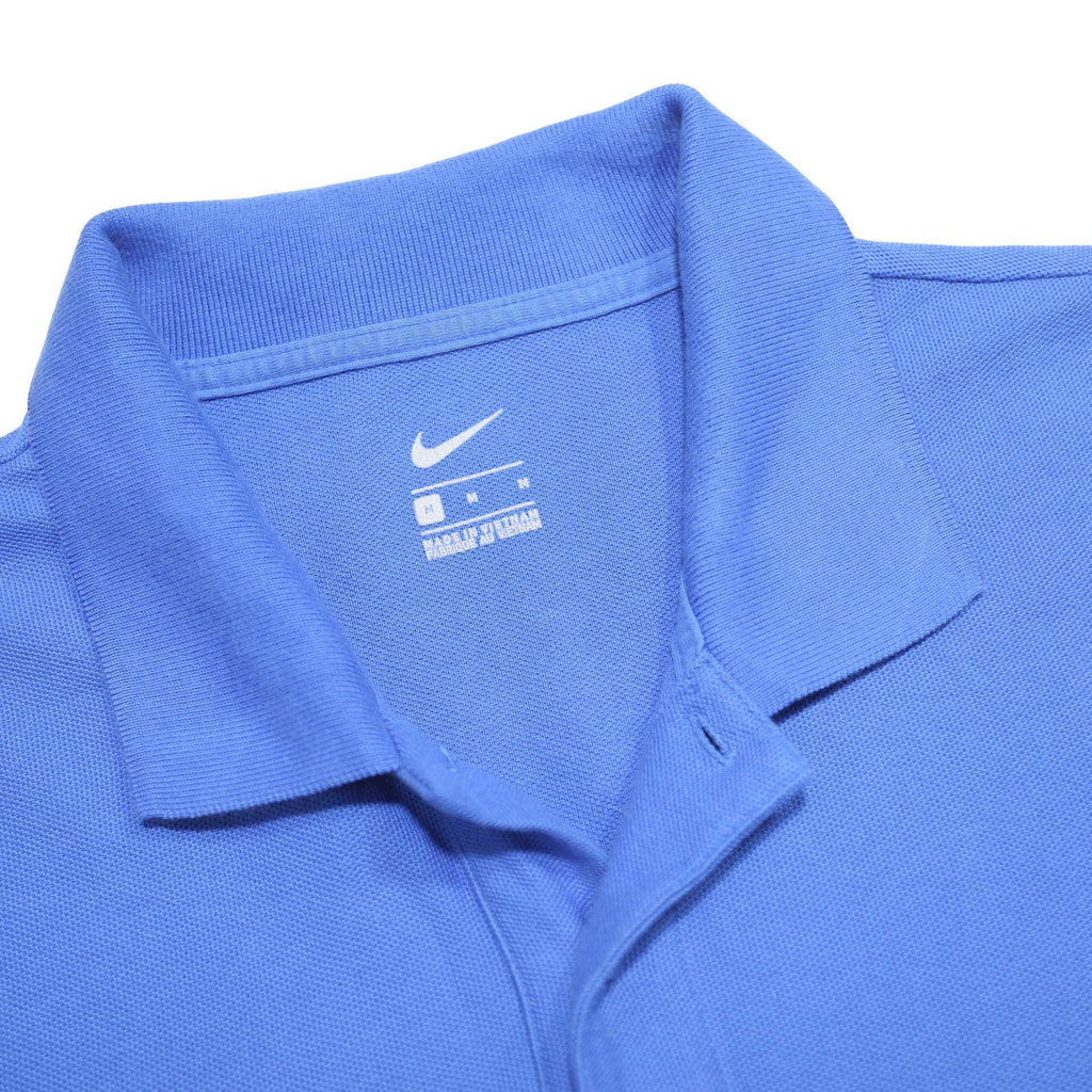 NIKE Mens Blue Short Sleeve Plain Polo Shirt M Cotton Sports Casual Top