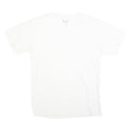 CHAMPION Mens White Classic Logo T-Shirt M Short Sleeve Crew Neck Cotton Blend