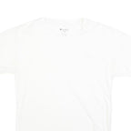 CHAMPION Mens White Classic Logo T-Shirt M Short Sleeve Crew Neck Cotton Blend