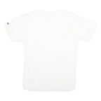 CHAMPION Mens White Classic Logo T-Shirt M Short Sleeve Crew Neck Cotton Blend