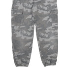 NEXT Womens Cotton Blend Grey Camouflage Regular Fit Cargo Trousers W26 L26