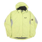 JACK WOLFSKIN Womens Yellow & Grey Outdoor Jacket UK 10 Polyester Blend Zip