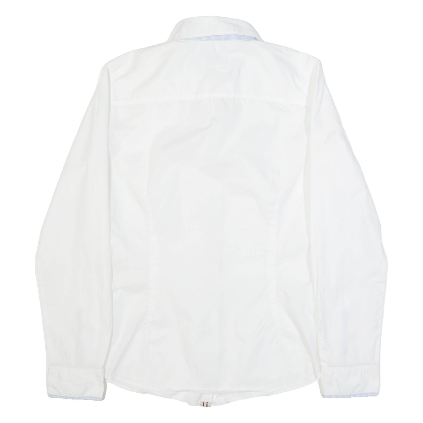 TOM TAILOR Womens Plain Shirt White Long Sleeve S