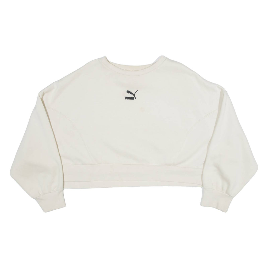 PUMA Cropped Womens Sweatshirt Beige M
