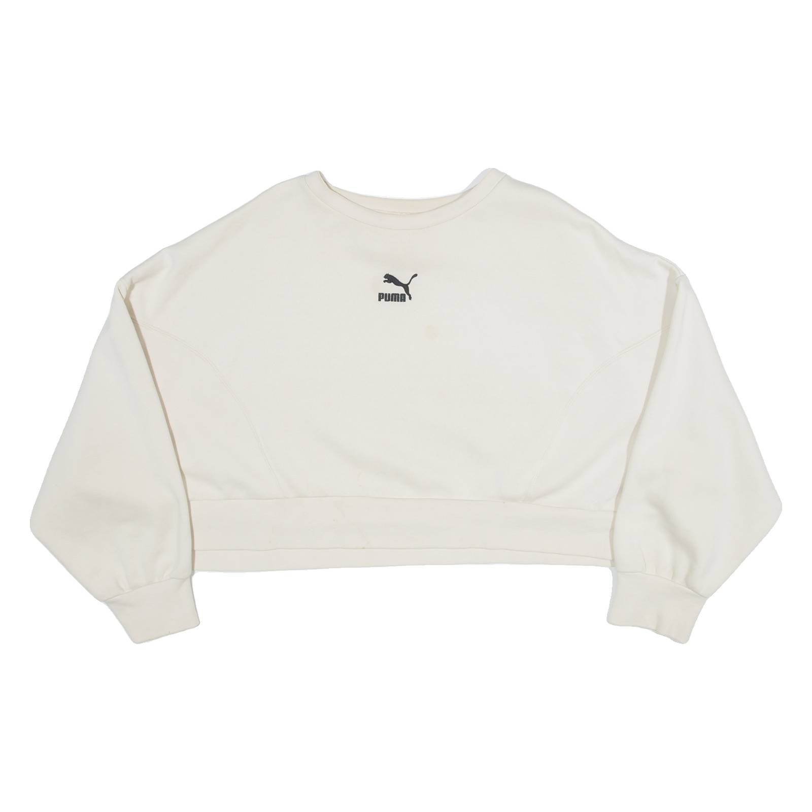 PUMA Cropped Womens Sweatshirt Beige M