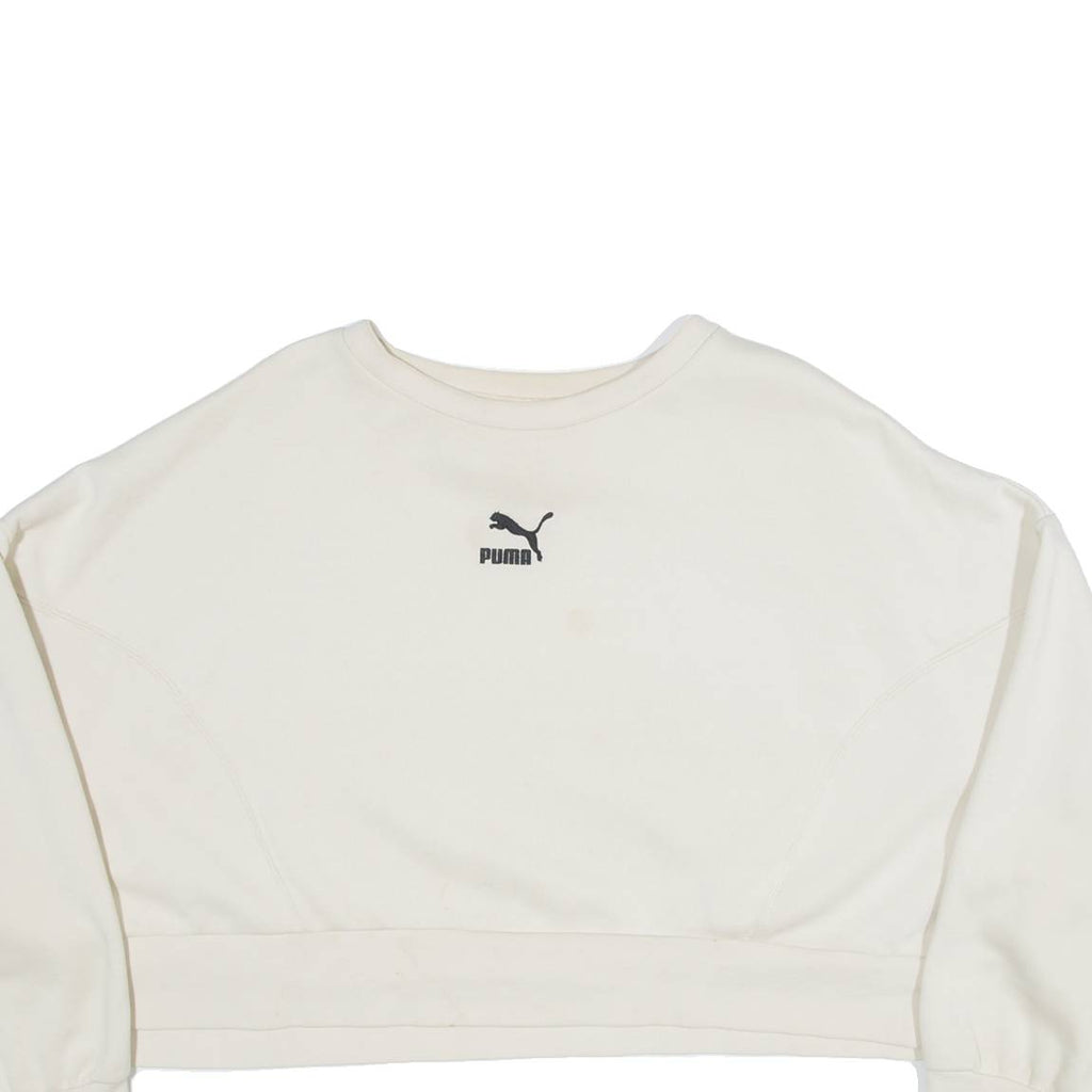PUMA Cropped Womens Sweatshirt Beige M