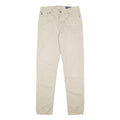 POLO RALPH LAUREN Boys Cotton Slim Beige Trousers W30 L32 Casual Zip Closure