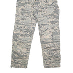 VANGUARD Mens Cotton Blend Grey & Cream Camouflage Regular Fit Cargo Trousers