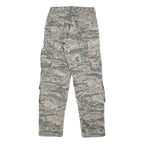 VANGUARD Mens Cotton Blend Grey & Cream Camouflage Regular Fit Cargo Trousers