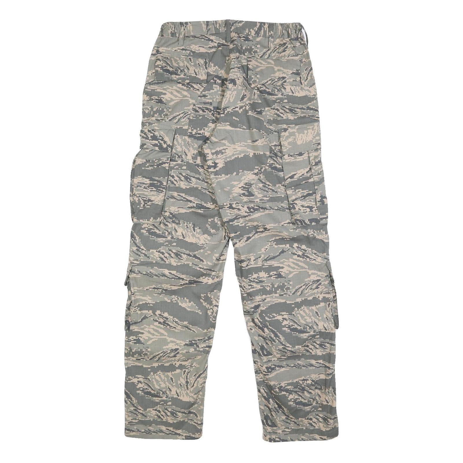 VANGUARD Mens Cotton Blend Grey & Cream Camouflage Regular Fit Cargo Trousers