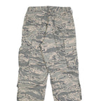 VANGUARD Mens Cotton Blend Grey & Cream Camouflage Regular Fit Cargo Trousers