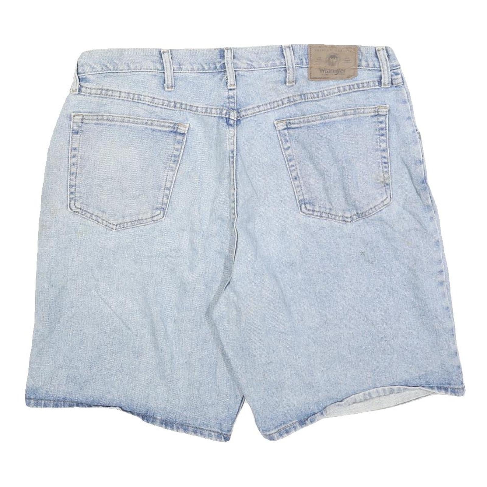 WRANGLER Mens Shorts Blue Casual Denim XL W38 Cotton Blend Lightweight