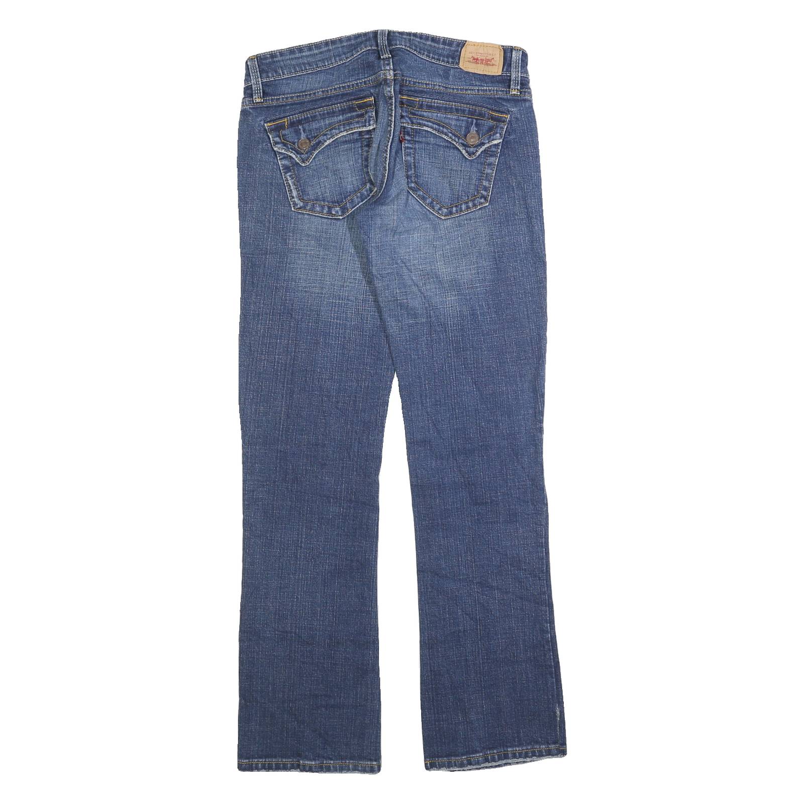 LEVI'S Womens 524 Regular Fit Straight Leg Denim Medium Wash W30 L30 Classic Zip