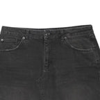 BDG Womens Black Denim Mini Cotton Blend Skirt Raw Hem Size L Casual Stylish