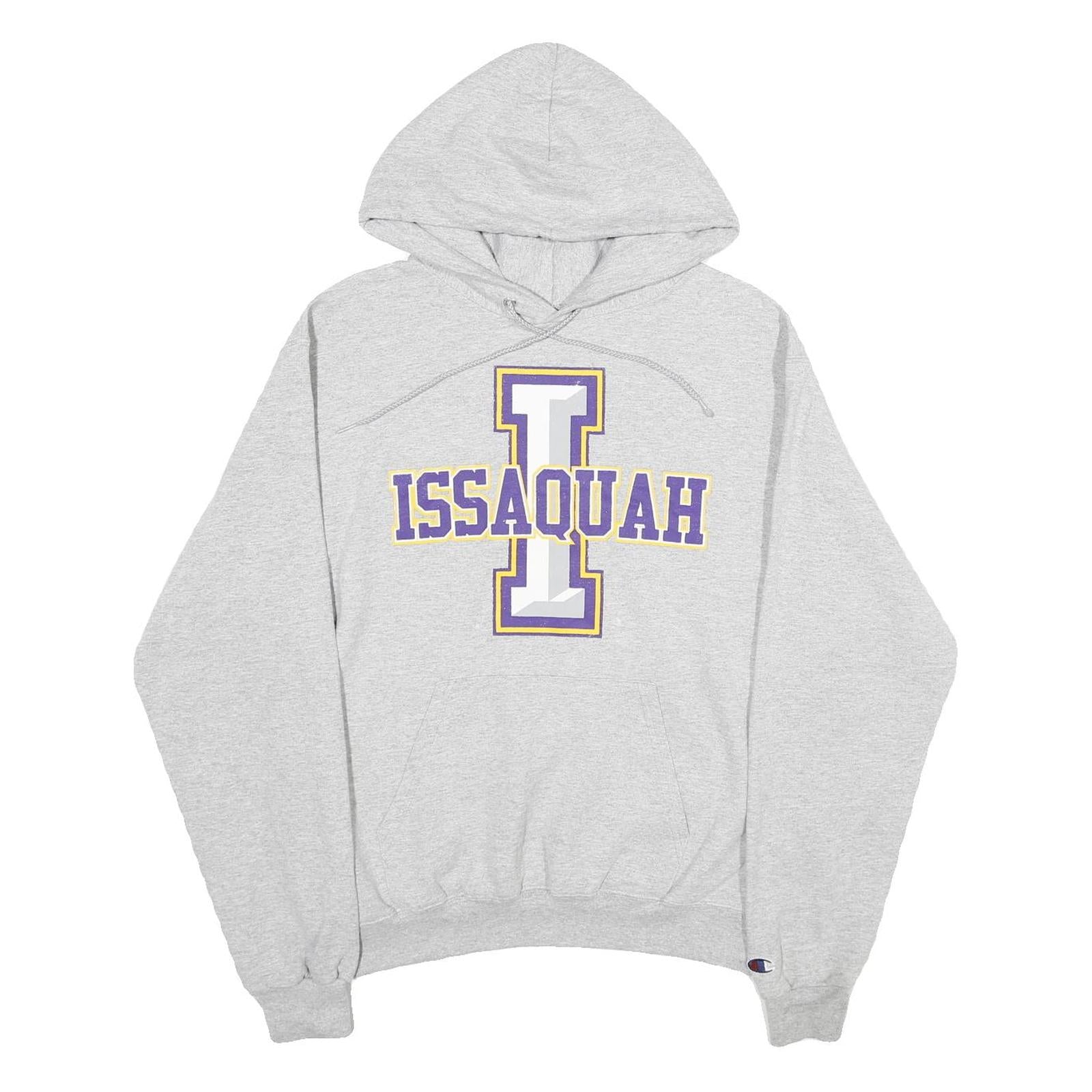 CHAMPION Mens Grey Issaquah Pullover Hoodie M Cotton Blend