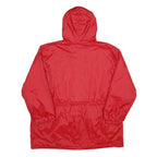 BASIC EDITIONS Womens Red & Grey Reversible Nylon Jacket XL Button Closure