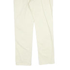 TOMMY HILFIGER Mens Cotton Cream Regular Straight Trousers W32 L31 Casual