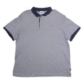CALVIN KLEIN Mens Polo Shirt Blue Striped 2XL