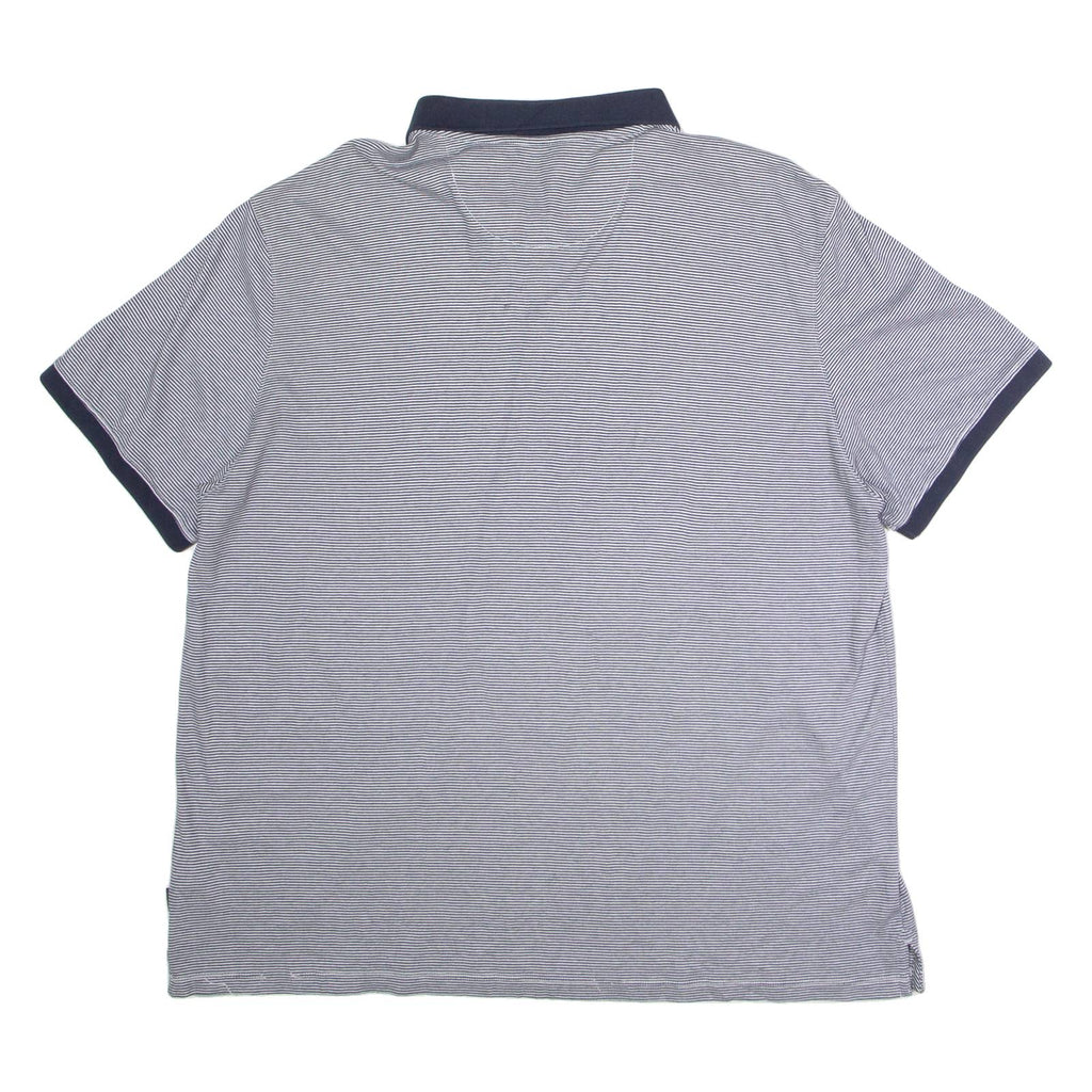 CALVIN KLEIN Mens Polo Shirt Blue Striped 2XL