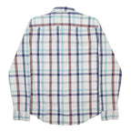 TOMMY HILFIGER Mens White Blue & Red Checked Shirt L Classic Button Down Cotton