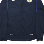 NIKE Mens Navy Blue Track Jacket M Polyester Blend Dri-Fit Zip Sportswear