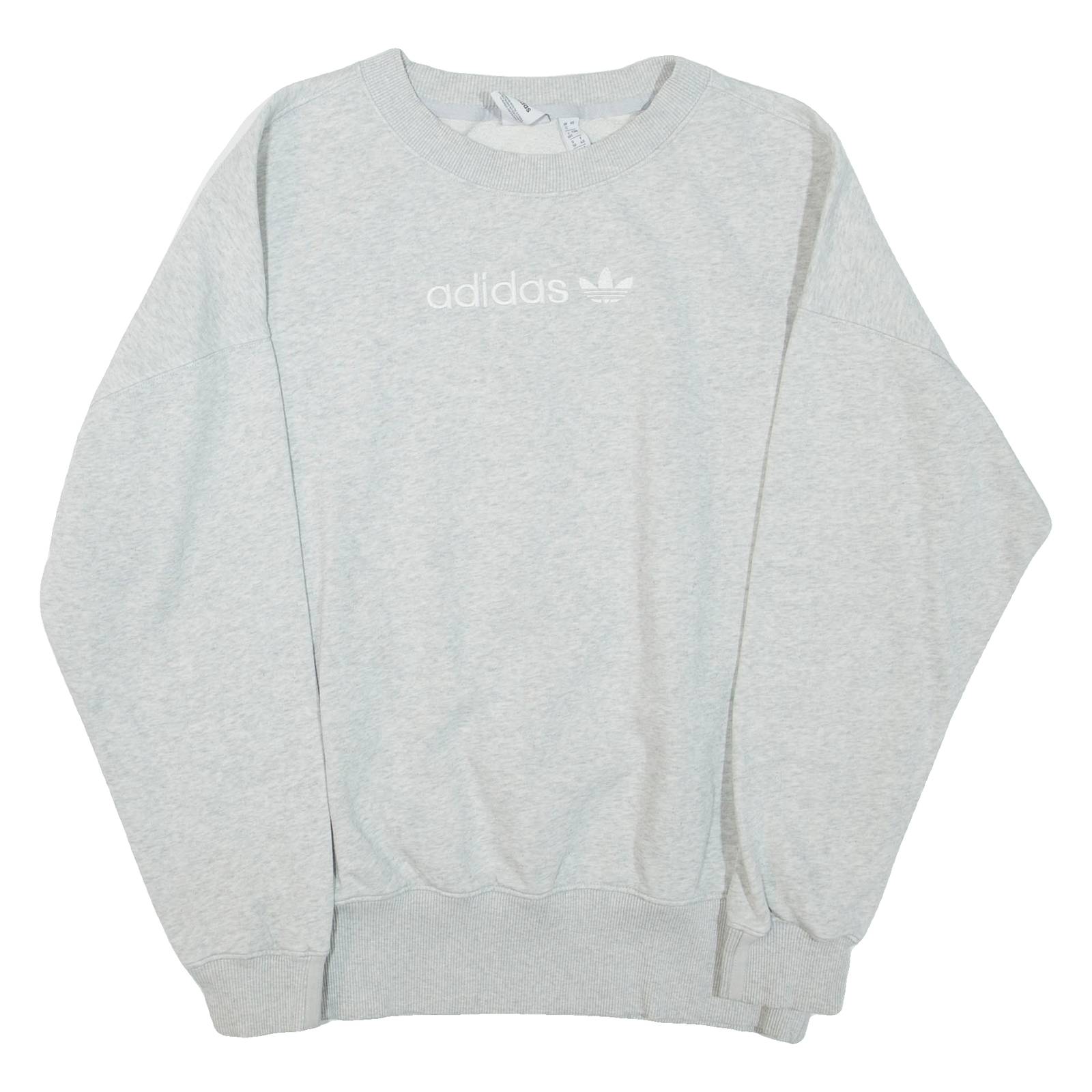 ADIDAS Womens Sweatshirt Grey Crew Neck UK 12