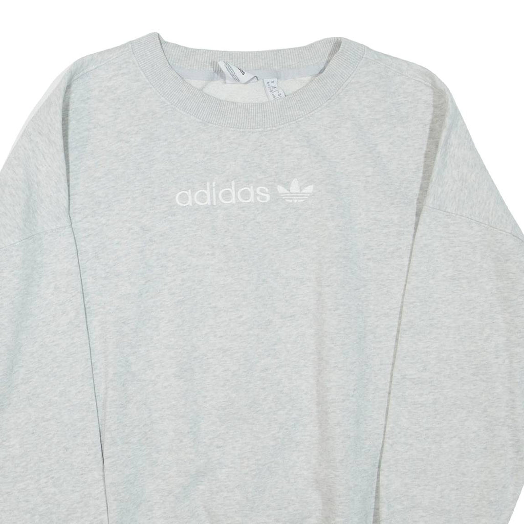 ADIDAS Womens Sweatshirt Grey Crew Neck UK 12