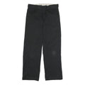 DICKIES Mens Black Classic Straight Trousers W32 L30 Workwear Durable Zip