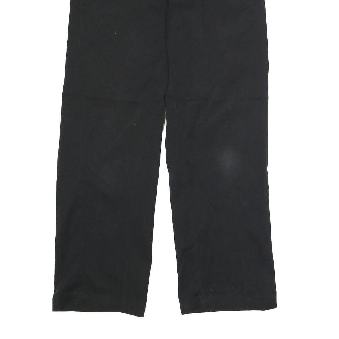 DICKIES Mens Black Classic Straight Trousers W32 L30 Workwear Durable Zip
