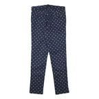 LACOSTE Mens Cotton Blend Navy Blue Slim Tapered Trousers W32 L32 Printed Logo