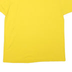 Mens Yellow Plain Cotton Blend T-Shirt XL Short Sleeve Crew Neck Casual Basic