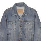 LEVI'S Mens Blue Denim Classic Jacket L Cotton Plain Button Closure