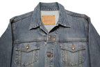 LEVI'S Mens Blue Denim Classic Jacket L Cotton Plain Button Closure