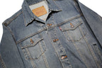 LEVI'S Mens Blue Denim Classic Jacket L Cotton Plain Button Closure