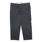 DICKIES Mens Relaxed Black Cargo Cotton Blend Trousers W44 L30 Workwear Zip