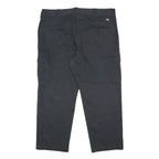 DICKIES Mens Relaxed Black Cargo Cotton Blend Trousers W44 L30 Workwear Zip