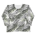 ROMAN Womens White Black Patterned Jumper Scoop Neck Basic Knit XL Polyester