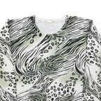 ROMAN Womens White Black Patterned Jumper Scoop Neck Basic Knit XL Polyester