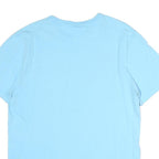 CHAMPION Mens Blue Cotton T-Shirt M Short Sleeve Crew Neck Printed Logo