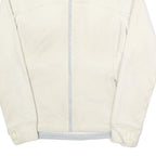 THE NORTH FACE Womens White Fleece Jacket S Polyester Outdoor Zip Up Slim Fit