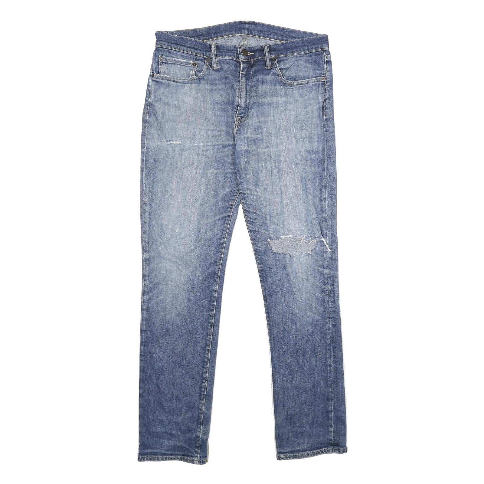 LEVI'S 511 Slim Mens Jeans Blue Denim Medium W34 L32 Slim Fit Zip Closure