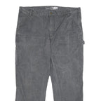 CARHARTT Mens Cotton Blend Grey Relaxed Straight Trousers W42 L32 Workwear Zip