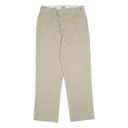 DICKIES Mens Regular Fit Beige Cotton Blend Trousers W31 L32 Workwear Casual