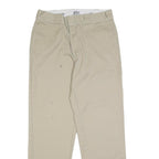 DICKIES Mens Regular Fit Beige Cotton Blend Trousers W31 L32 Workwear Casual