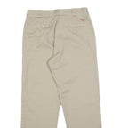 DICKIES Mens Regular Fit Beige Cotton Blend Trousers W31 L32 Workwear Casual
