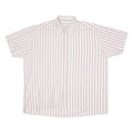 Mens Shirt White Striped 2XL