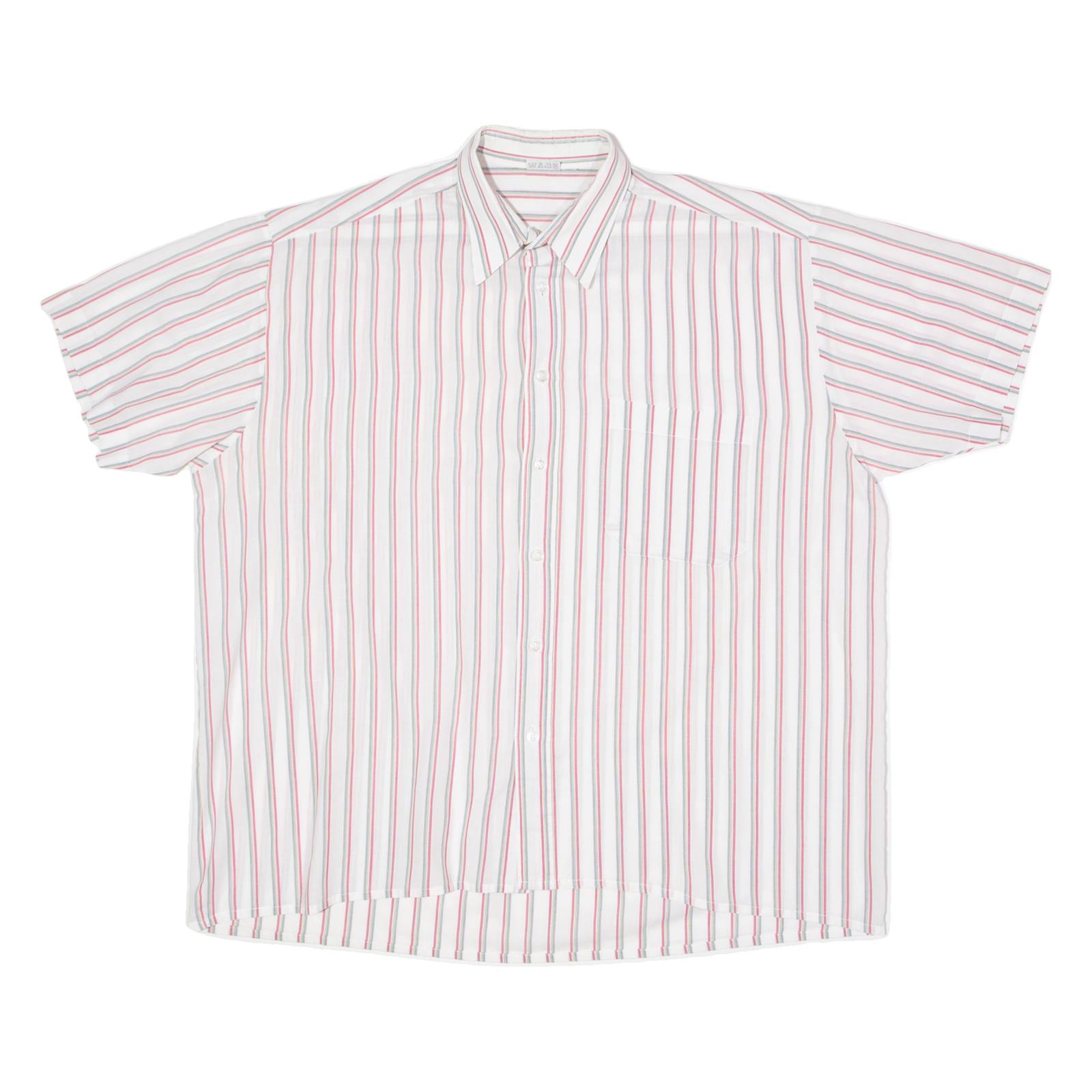 Mens Shirt White Striped 2XL