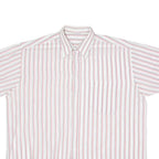 Mens Shirt White Striped 2XL